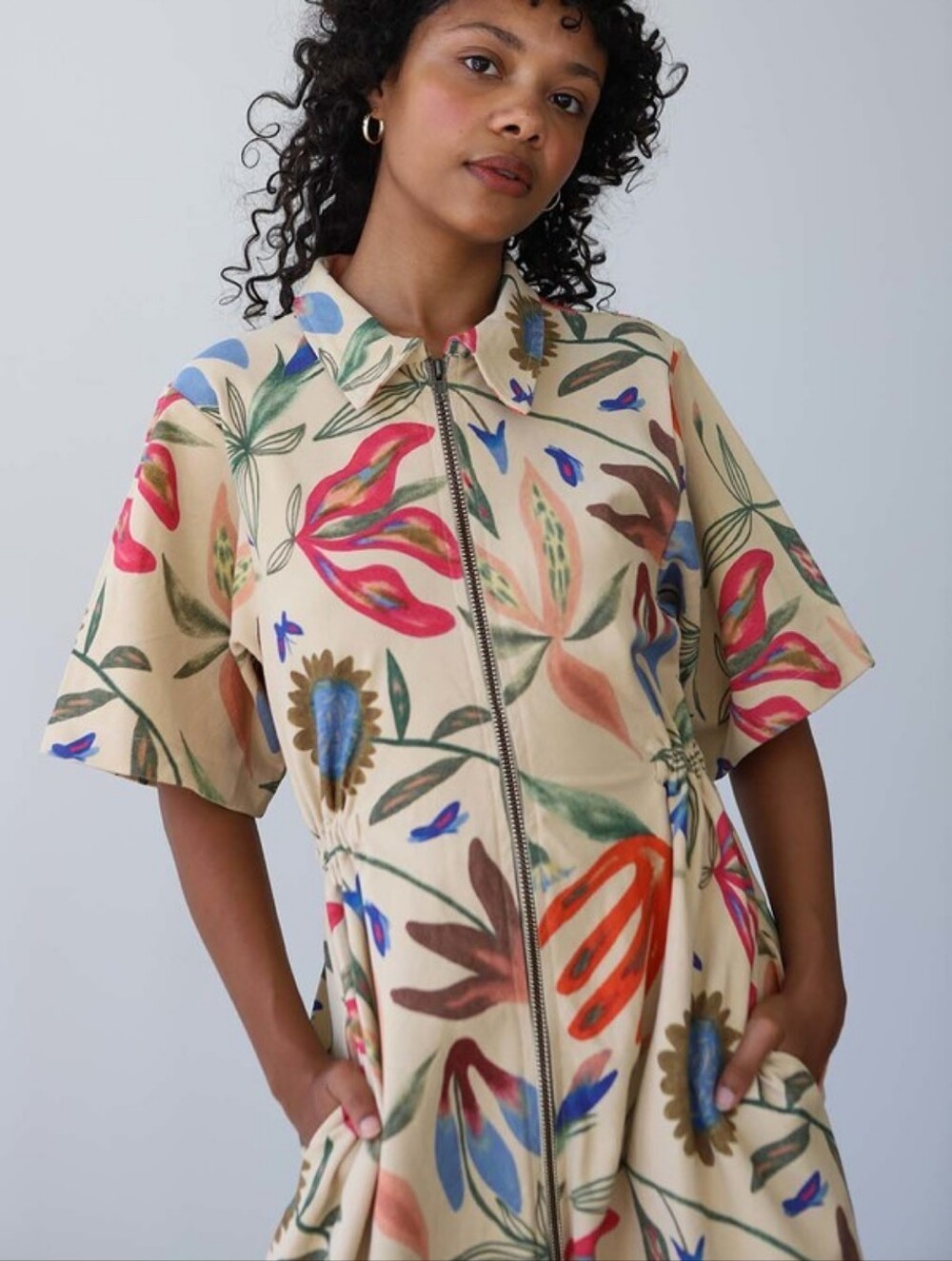 Noble Long Utility Dress in Laura Burke Print size 1X NWT - Picture 3 of 9